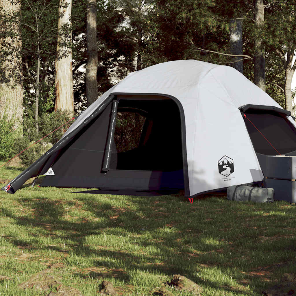 vidaXL Tente dôme de camping 4 personnes Blanc fonçé Étanche