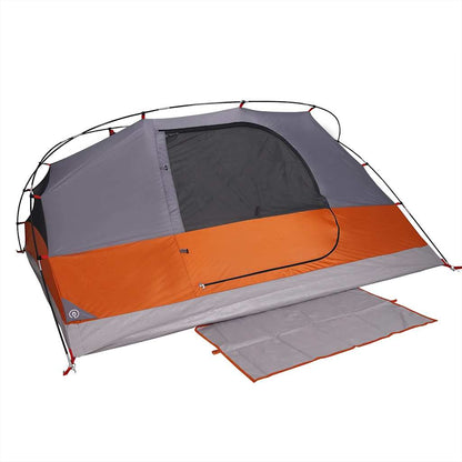 vidaXL Kuppel-Campingzelt 4 Personen Orange Wasserdicht