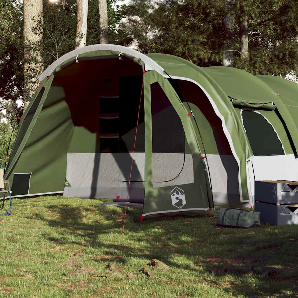 vidaXL Tente tunnel familiale 8 personnes verte imperméable