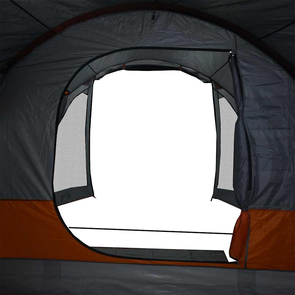 vidaXL Tunnel-Familienzelt 8 Personen Grau Wasserdicht