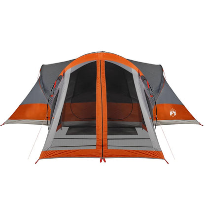 vidaXL Tipi-Familienzelt 8 Personen Grau und Orange Wasserdicht
