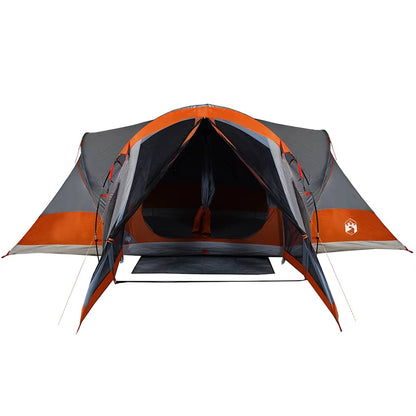 vidaXL Tipi-Familienzelt 8 Personen Grau und Orange Wasserdicht