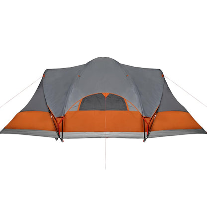 vidaXL Tipi-Familienzelt 8 Personen Grau und Orange Wasserdicht