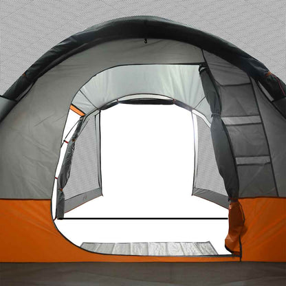 vidaXL Tunnelzelt 4 Personen Grau Wasserdicht
