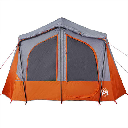 vidaXL Campingzelt 5 Personen Grau und Orange Wasserdicht