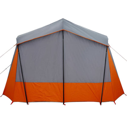 vidaXL Campingzelt 5 Personen Grau und Orange Wasserdicht
