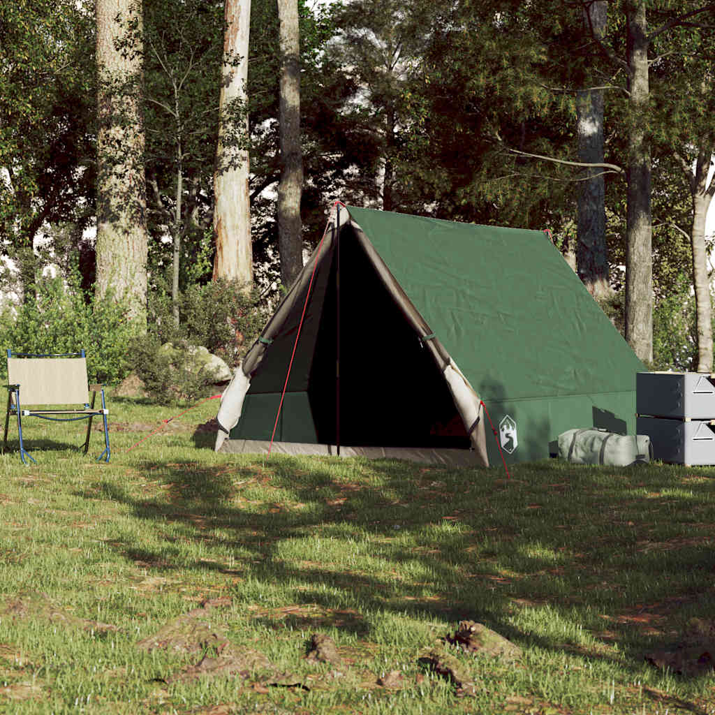 vidaXL Camping-Keilzelt 2 Personen Grün Wasserdicht