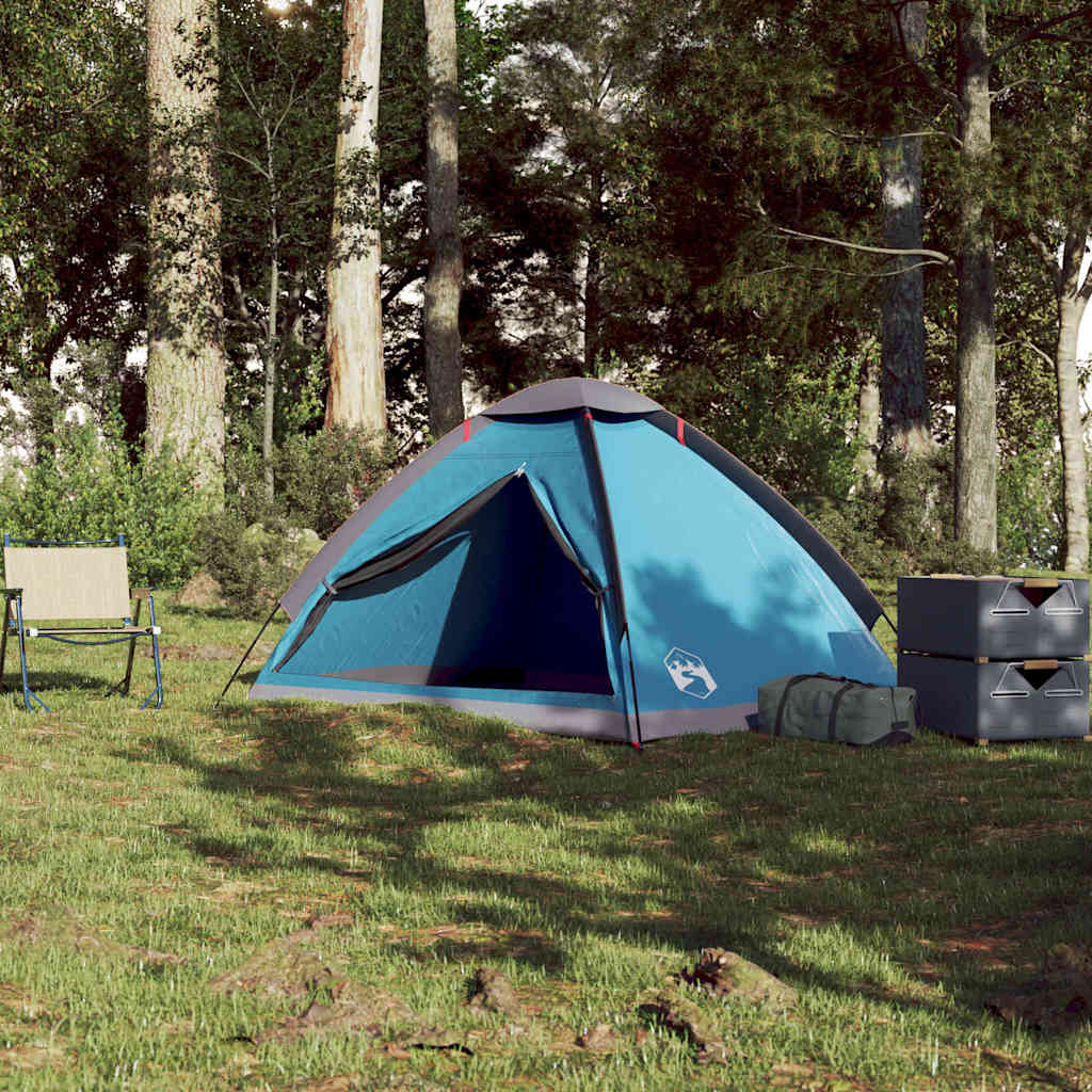 vidaXL Kuppel-Campingzelt 2 Personen Blau Wasserdicht