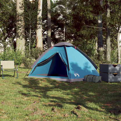vidaXL Kuppel-Campingzelt 2 Personen Blau Wasserdicht