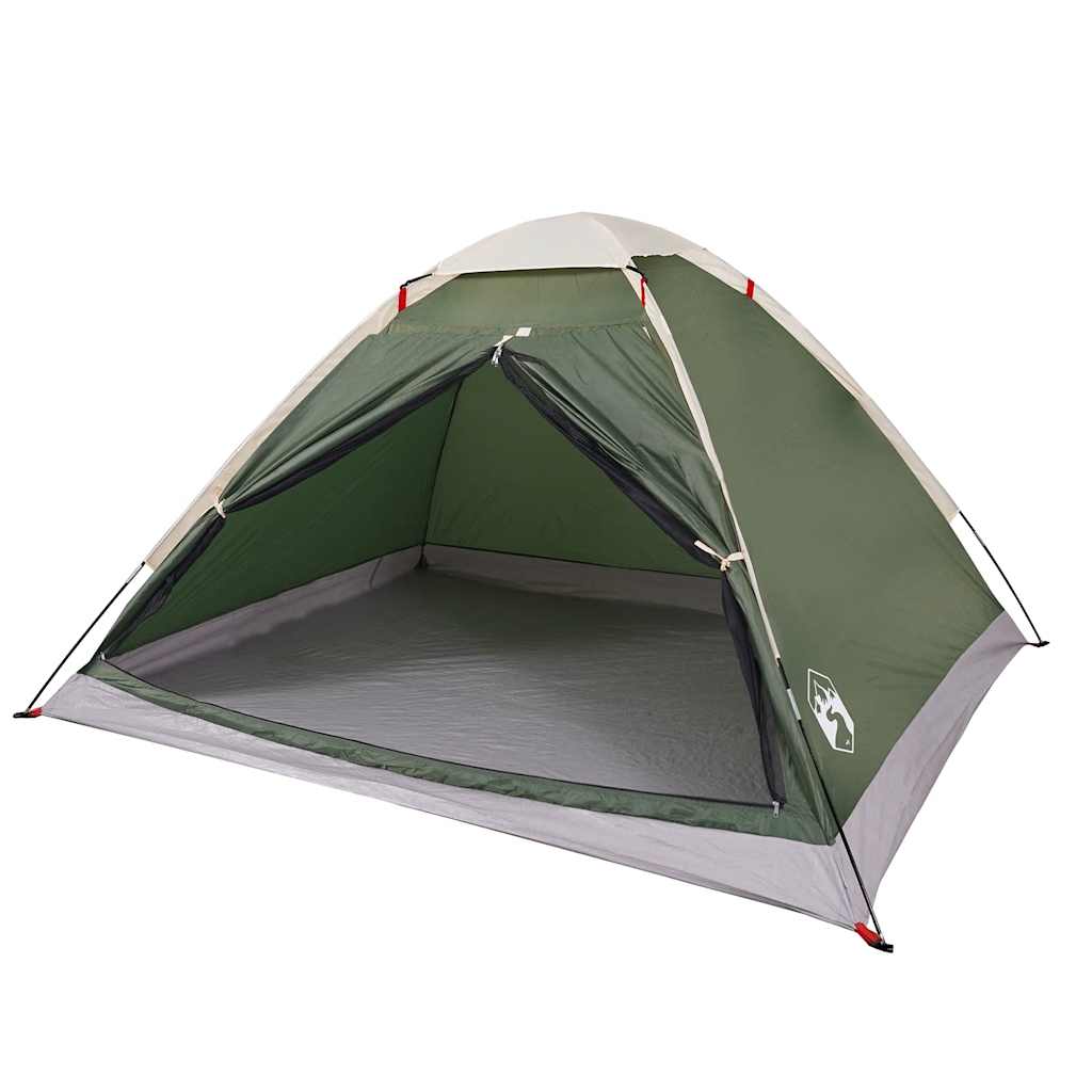 vidaXL Kuppel-Campingzelt 4 Personen Grün Wasserdicht