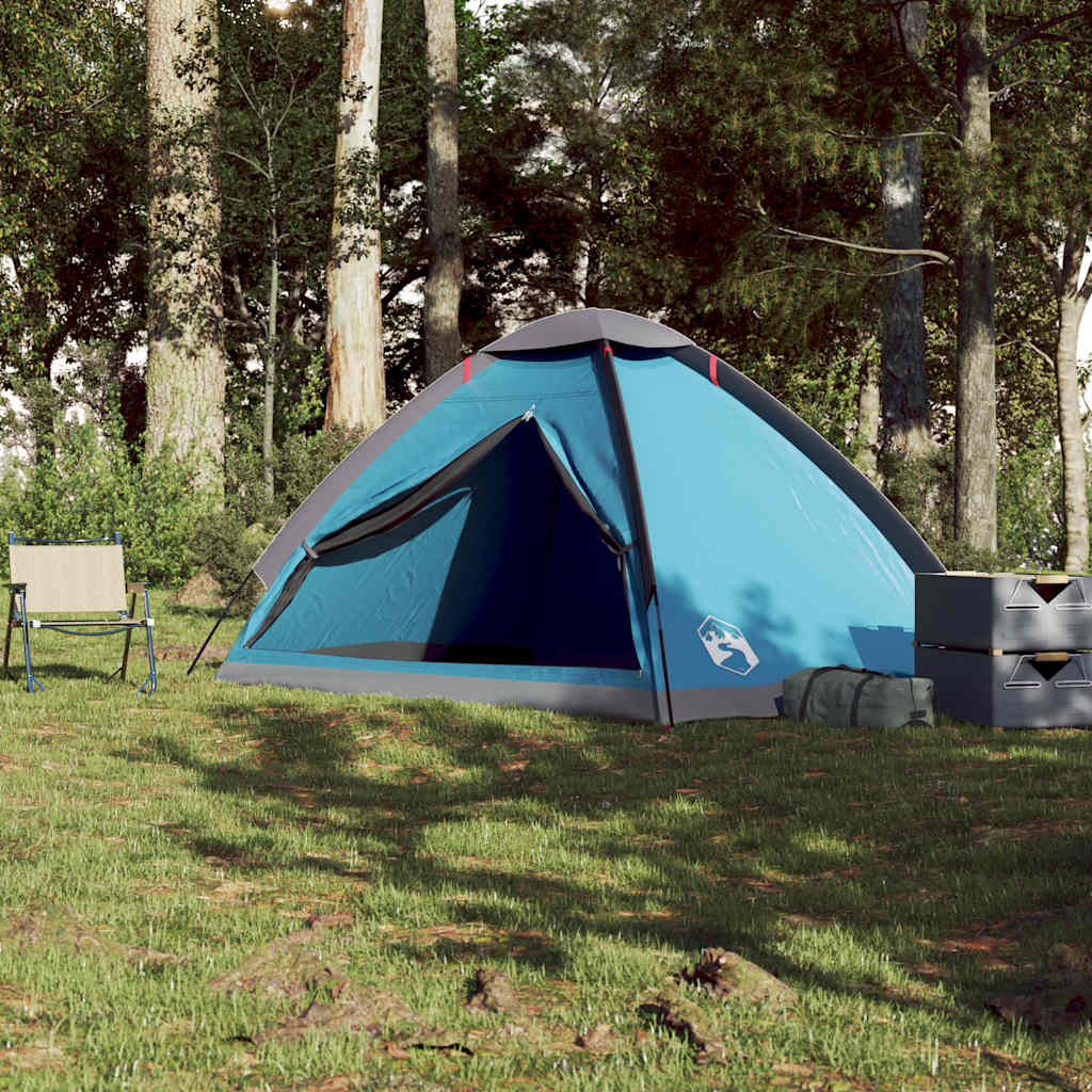 vidaXL Kuppel-Campingzelt 4 Personen Blau Wasserdicht