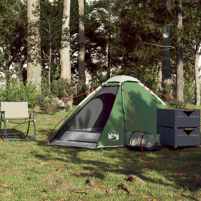 vidaXL Kuppel-Campingzelt 2 Personen Grün Wasserdicht
