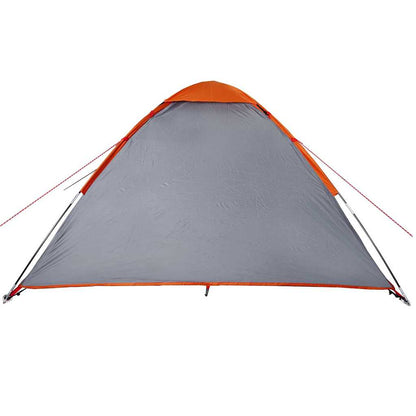 vidaXL Kuppel-Campingzelt 2 Personen Grau und Orange Wasserdicht
