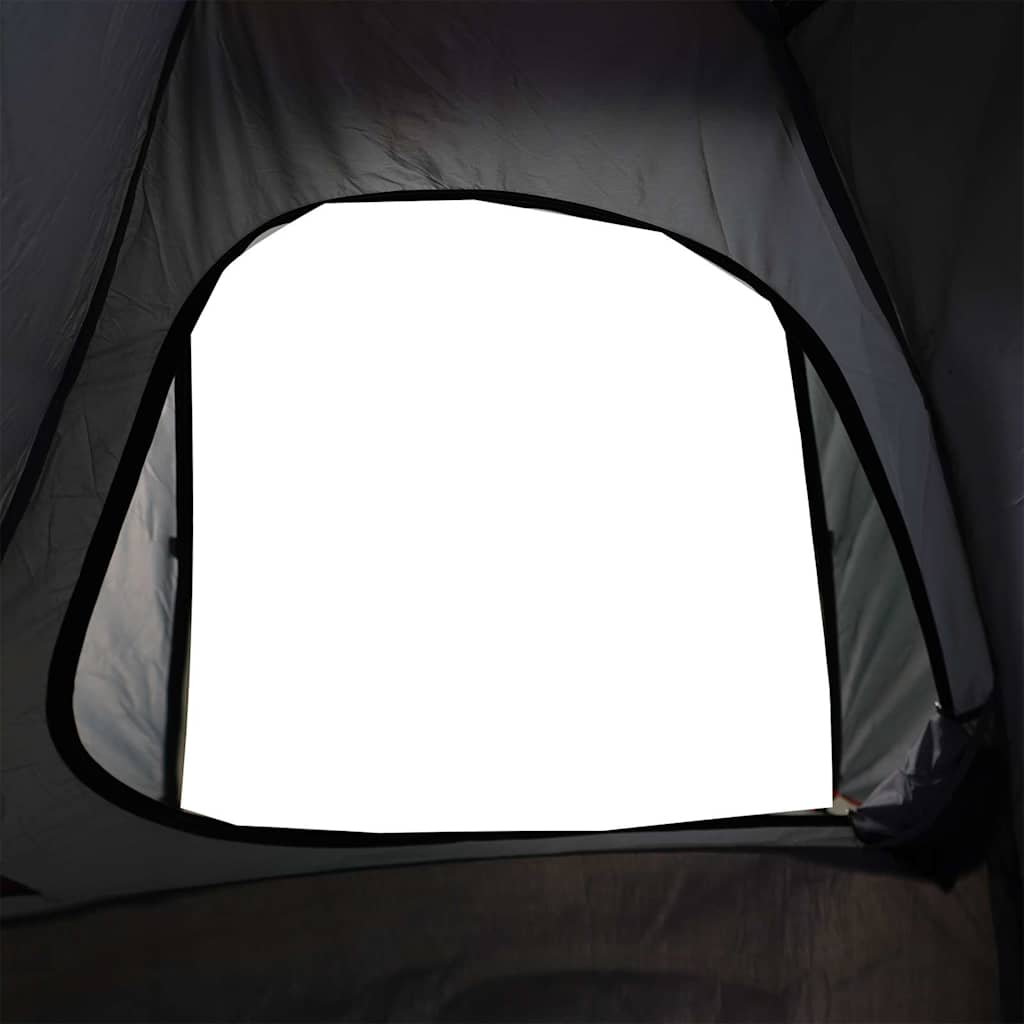 vidaXL Kuppel-Campingzelt 2 Personen Grau und Orange Wasserdicht