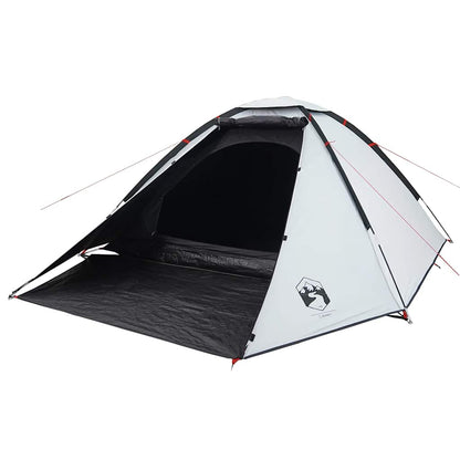 vidaXL Tente dôme de camping 4 personnes Blanc fonçé Étanche