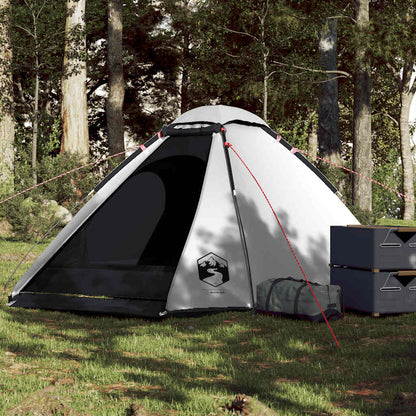 vidaXL Tente dôme de camping 4 personnes Blanc fonçé Étanche