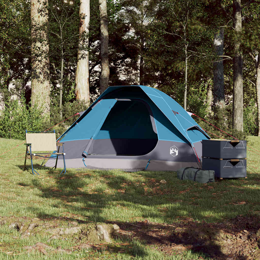vidaXL Kuppel-Campingzelt 2 Personen Blau Wasserdicht