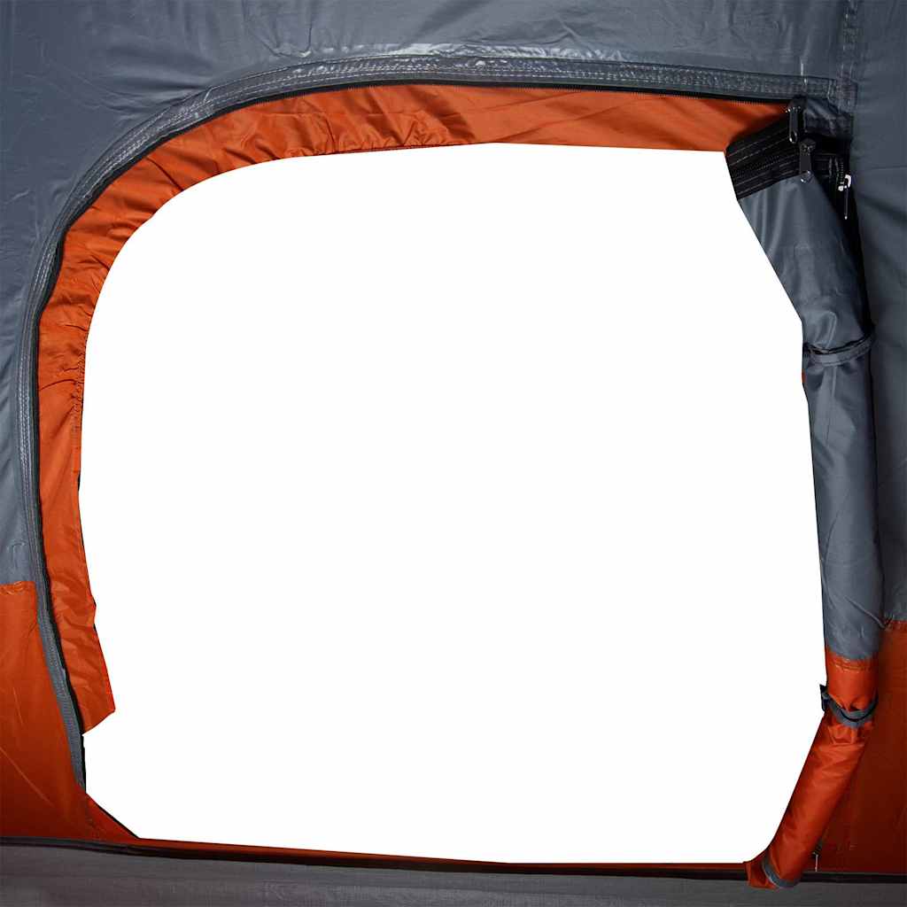 vidaXL Kuppel-Campingzelt 2 Personen Grau und Orange Wasserdicht
