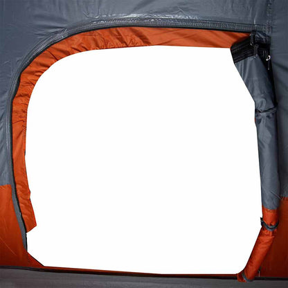 vidaXL Kuppel-Campingzelt 2 Personen Grau und Orange Wasserdicht