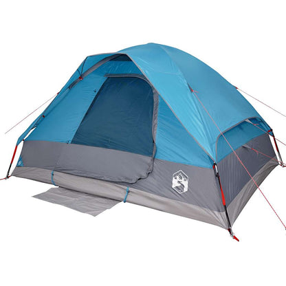 vidaXL Kuppel-Campingzelt 4 Personen Blau Wasserdicht