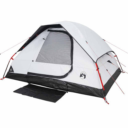 vidaXL Kuppel-Campingzelt 4 Personen Weiß Dunkel Wasserdicht