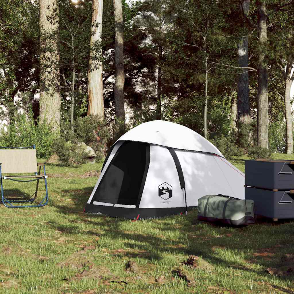 vidaXL Kuppel-Campingzelt 1 Person Weiß Verdunkelt Wasserdicht