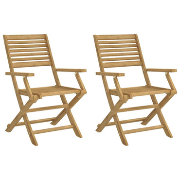 vidaXL Chaises de jardin 2 pcs Pliables 54,5x61,5x86,5cm Bois d'acacia massif