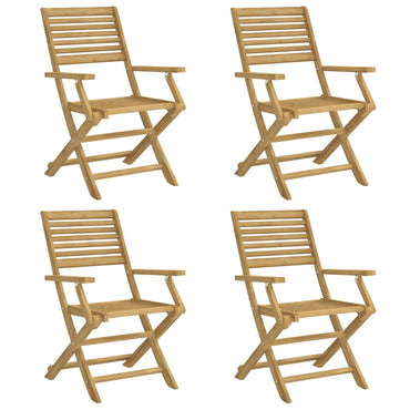 vidaXL Chaises de jardin pliables 4 pcs 54,5x61,5x86,5cm Bois d'acacia massif