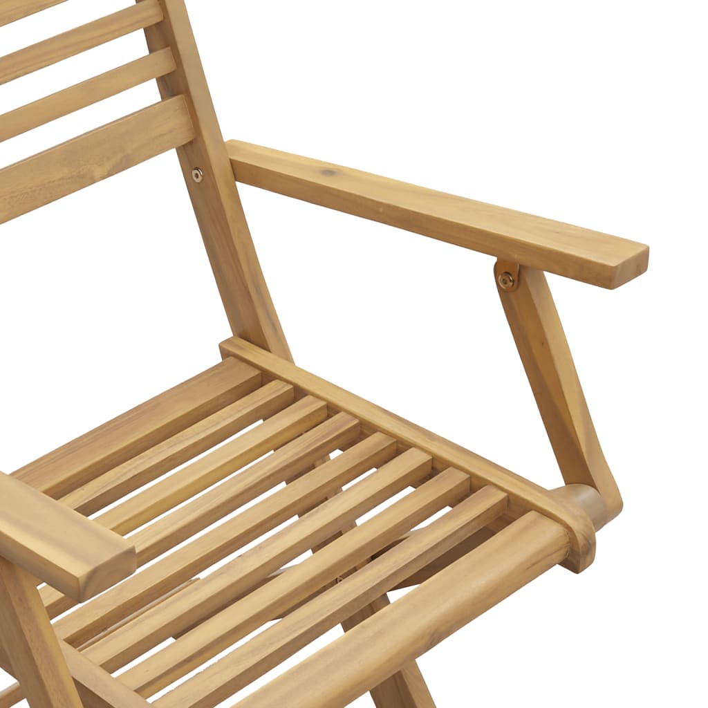 vidaXL Chaises de jardin pliables 4 pcs 54,5x61,5x86,5cm Bois d'acacia massif