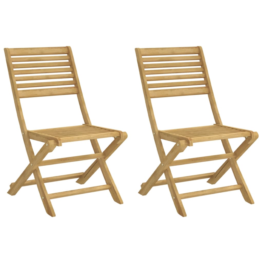 vidaXL Chaises de jardin 2 pcs Pliantes 48,5x61,5x87 cm Bois d'acacia massif