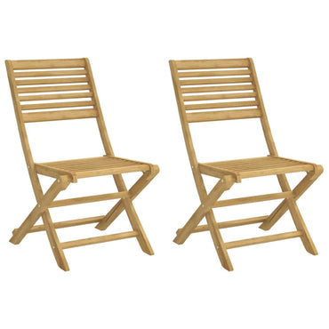 vidaXL Chaises de jardin 2 pcs Pliantes 48,5x61,5x87 cm Bois d'acacia massif