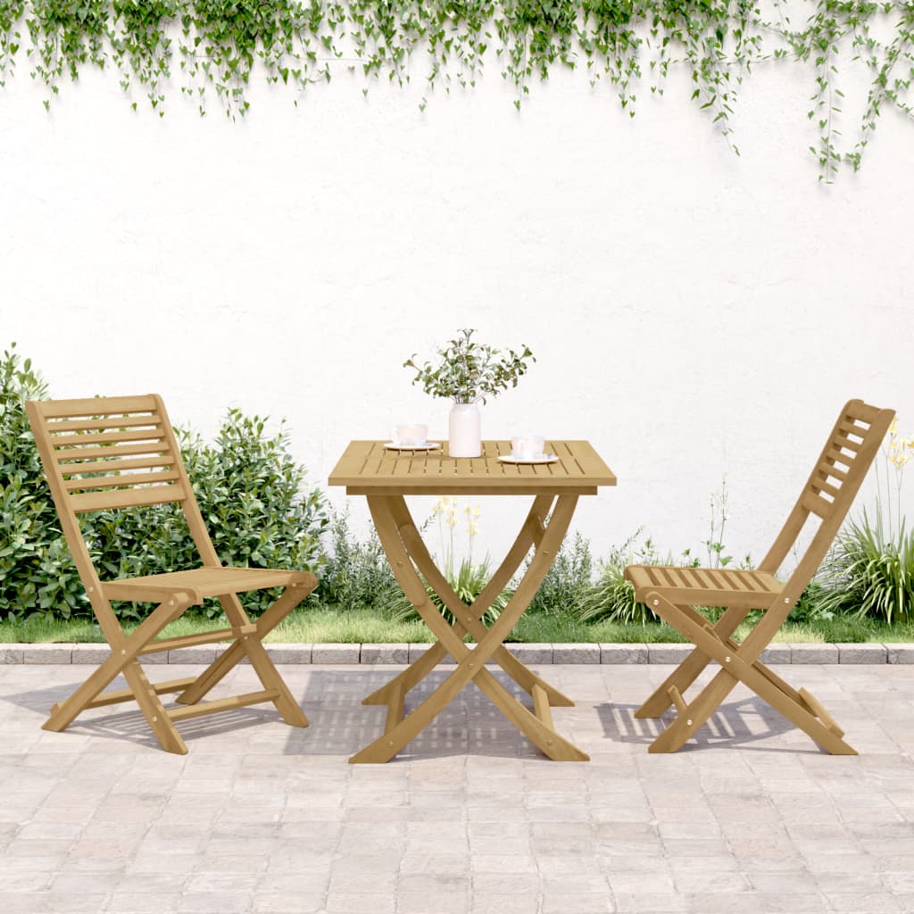 vidaXL Chaises de jardin 2 pcs Pliantes 48,5x61,5x87 cm Bois d'acacia massif
