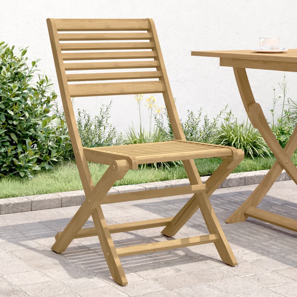 vidaXL Chaises de jardin 2 pcs Pliantes 48,5x61,5x87 cm Bois d'acacia massif