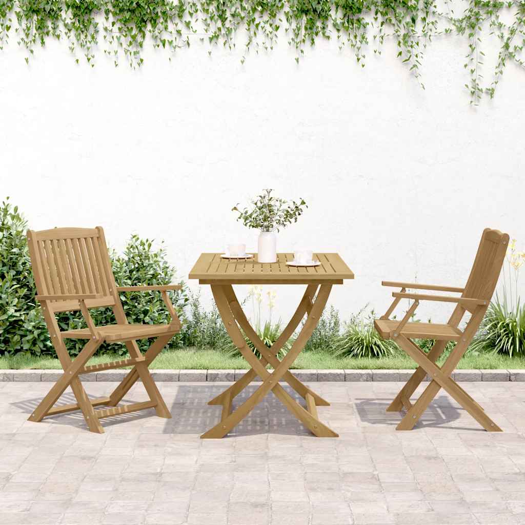 vidaXL Gartenstühle 2 Stk. Klappbar 54x61x88 cm Massivholz Akazie