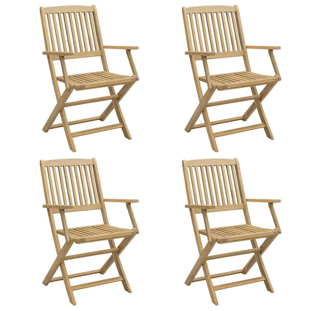 vidaXL Chaises de jardin 4 pcs Pliantes 54x61x88 cm Bois d'acacia massif