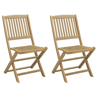 vidaXL Gartenstühle 2 Stk. Klappbar 44x50x88 cm Massivholz Akazie