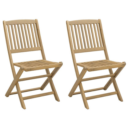 vidaXL Gartenstühle 2 Stk. Klappbar 44x50x88 cm Massivholz Akazie