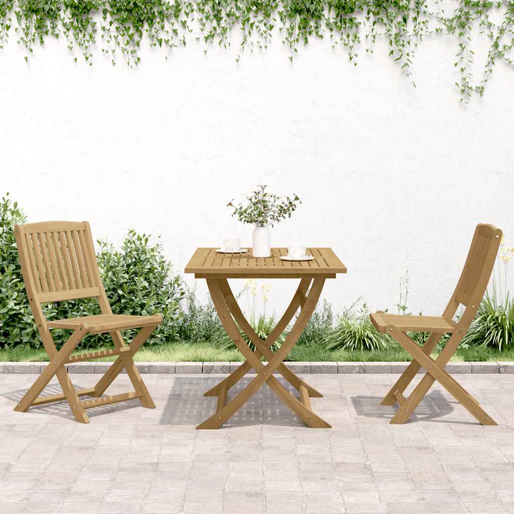 vidaXL Gartenstühle 2 Stk. Klappbar 44x50x88 cm Massivholz Akazie