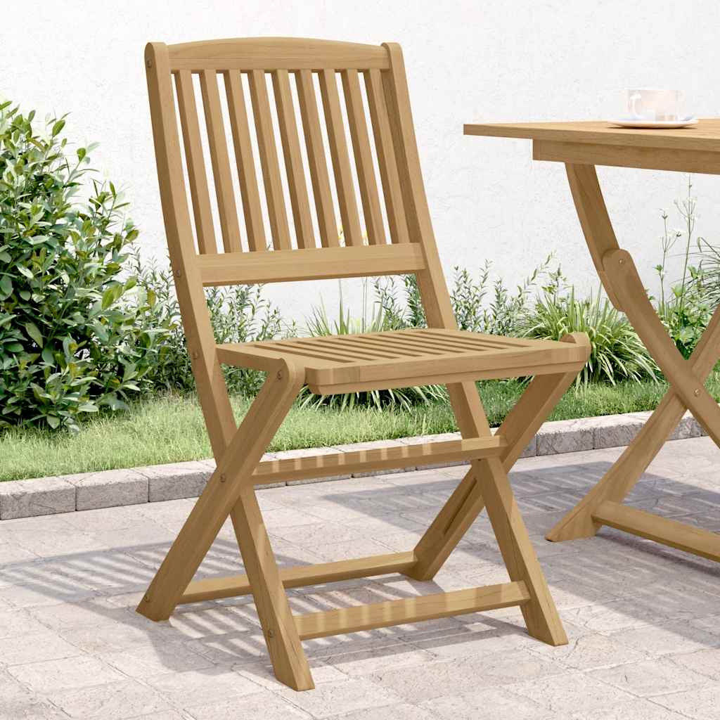 vidaXL Gartenstühle 2 Stk. Klappbar 44x50x88 cm Massivholz Akazie