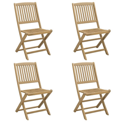 vidaXL Gartenstühle 4 Stk. Klappbar 57x49x90 cm Massivholz Akazie