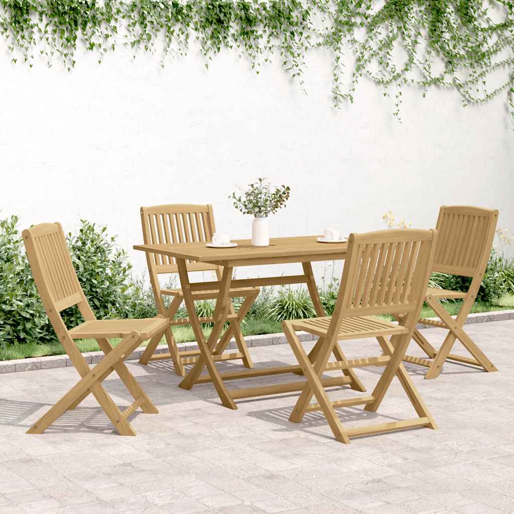 vidaXL Gartenstühle 4 Stk. Klappbar 57x49x90 cm Massivholz Akazie