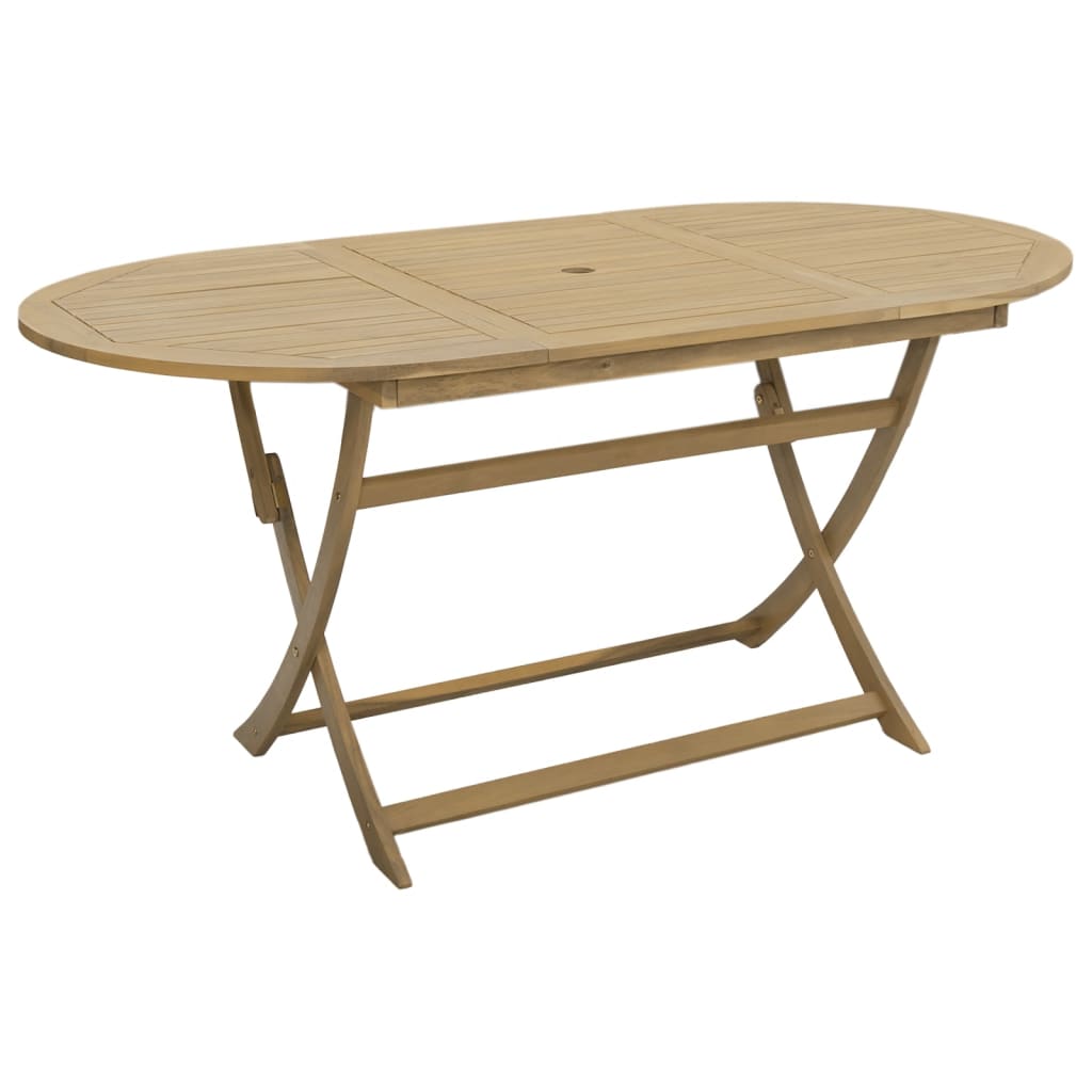vidaXL Table de jardin pliable 160x85x75 cm Bois d'acacia massif