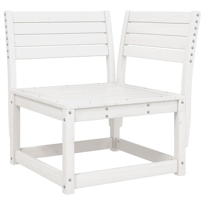 vidaXL Canapé d'angle de jardin blanc 73x73x78 cm Bois de pin massif