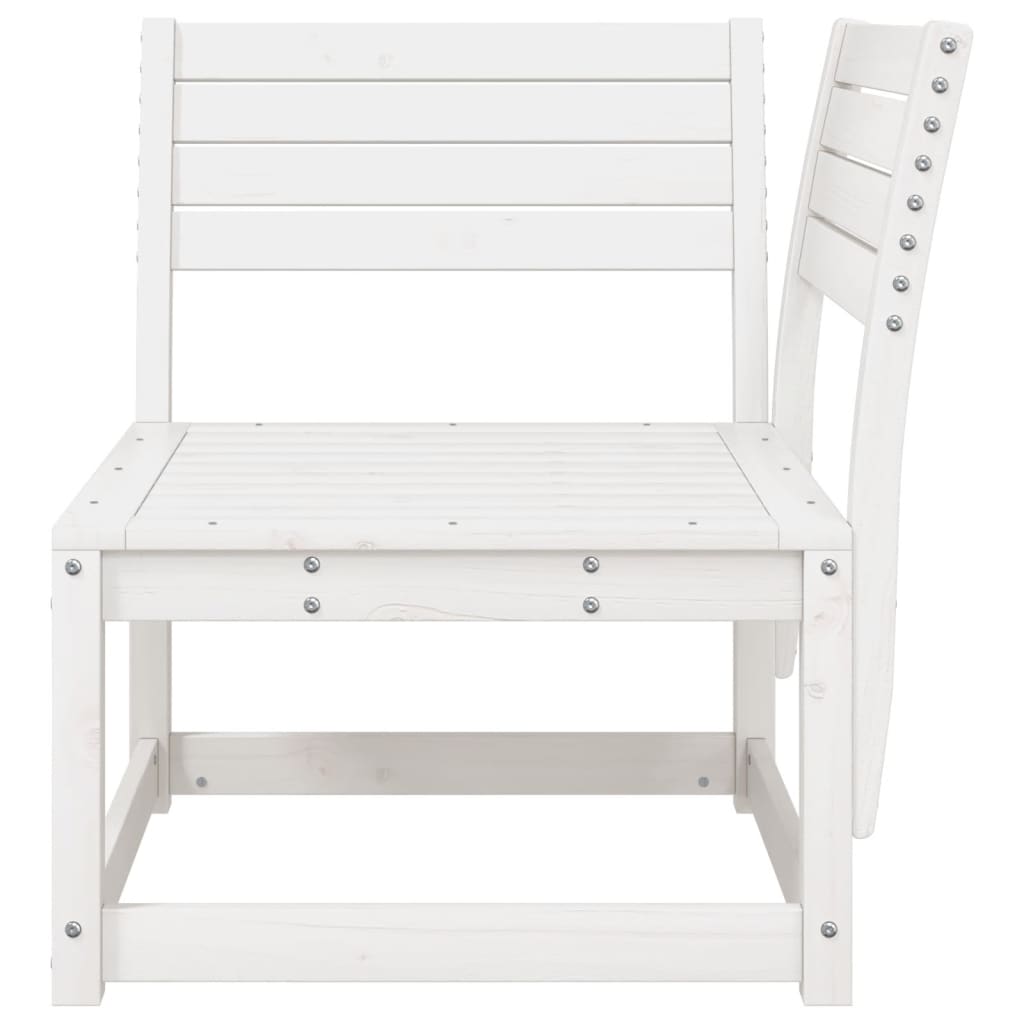 vidaXL Canapé d'angle de jardin blanc 73x73x78 cm Bois de pin massif