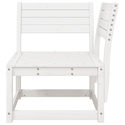 vidaXL Canapé d'angle de jardin blanc 73x73x78 cm Bois de pin massif