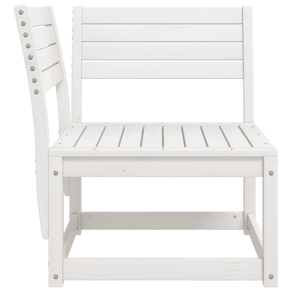 vidaXL Canapé d'angle de jardin blanc 73x73x78 cm Bois de pin massif
