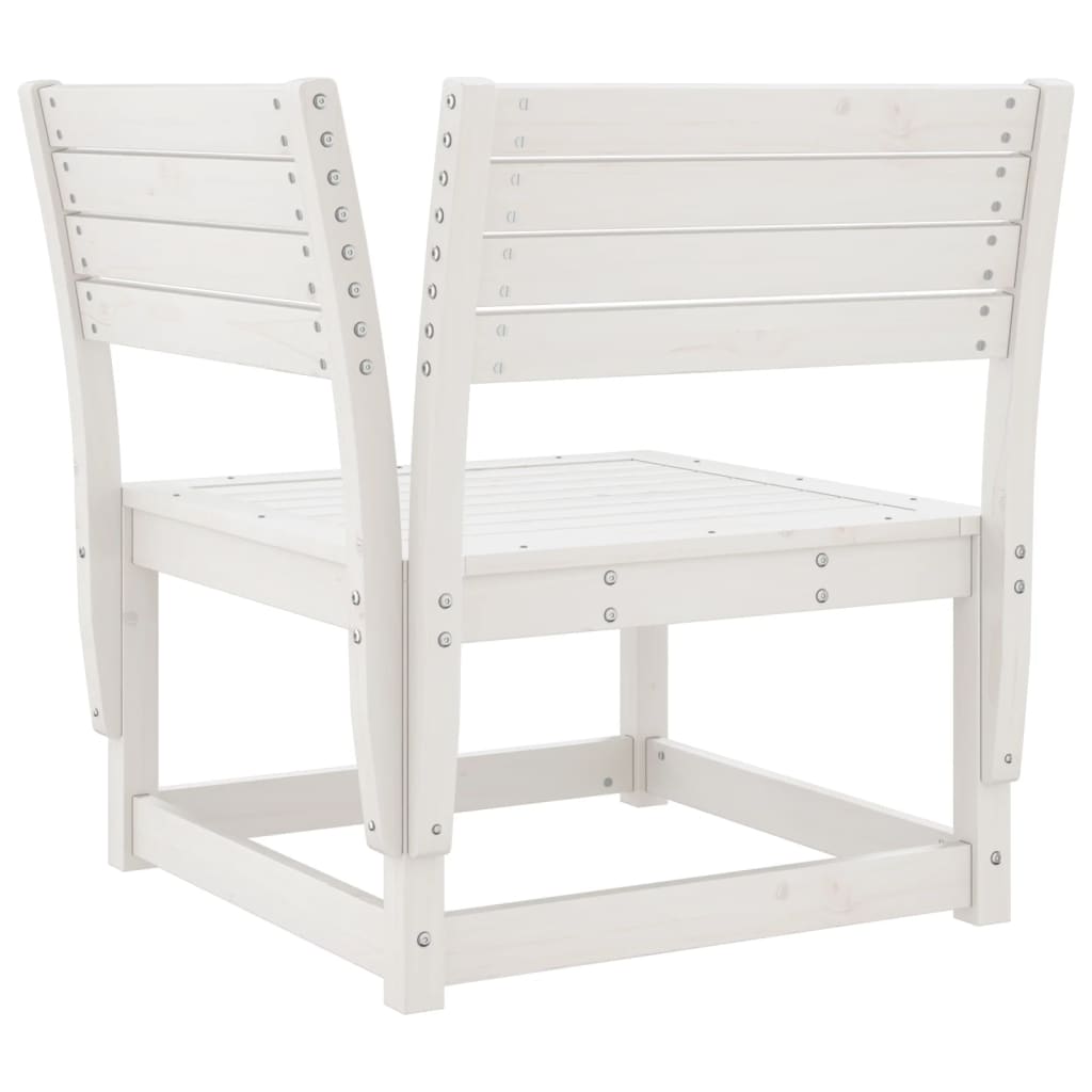 vidaXL Canapé d'angle de jardin blanc 73x73x78 cm Bois de pin massif