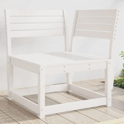 vidaXL Canapé d'angle de jardin blanc 73x73x78 cm Bois de pin massif