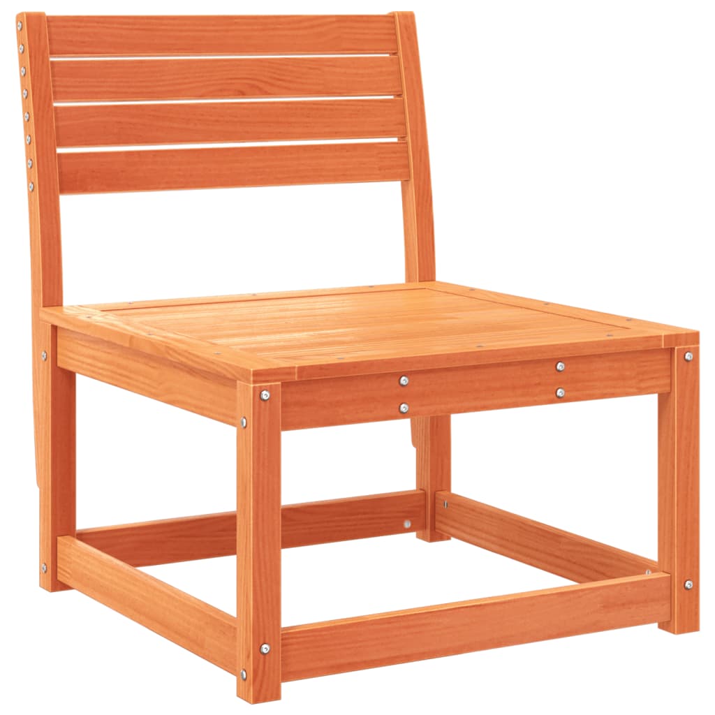 vidaXL Canapé de jardin marron cire en bois de pin massif