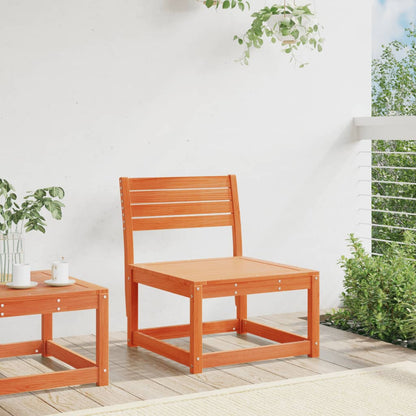 vidaXL Canapé de jardin marron cire en bois de pin massif